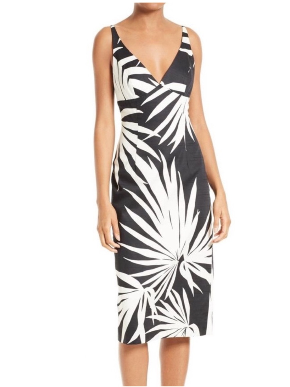 NWT Milly Liz Dress Black & White Tropical Size 6